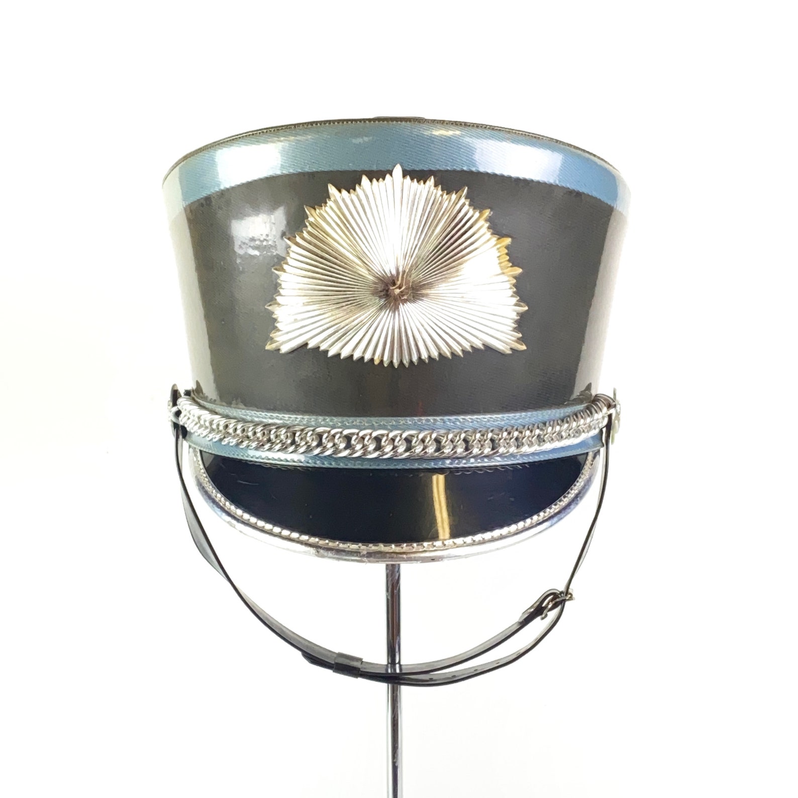 Blue Silver Starbusrt Marching Band Shako Hat Vintage Costume Etsy