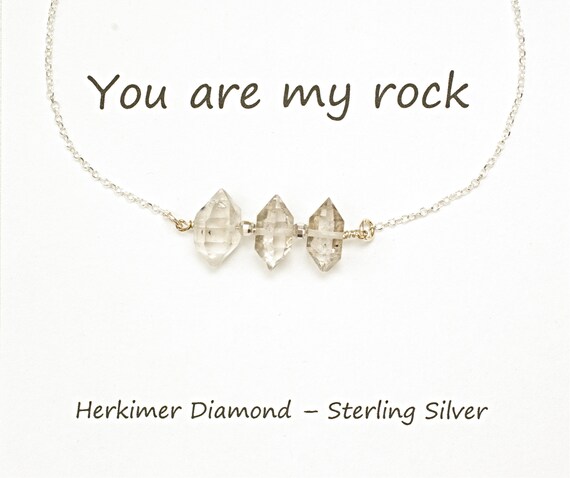 You Are My Rock Necklace Herkimer 