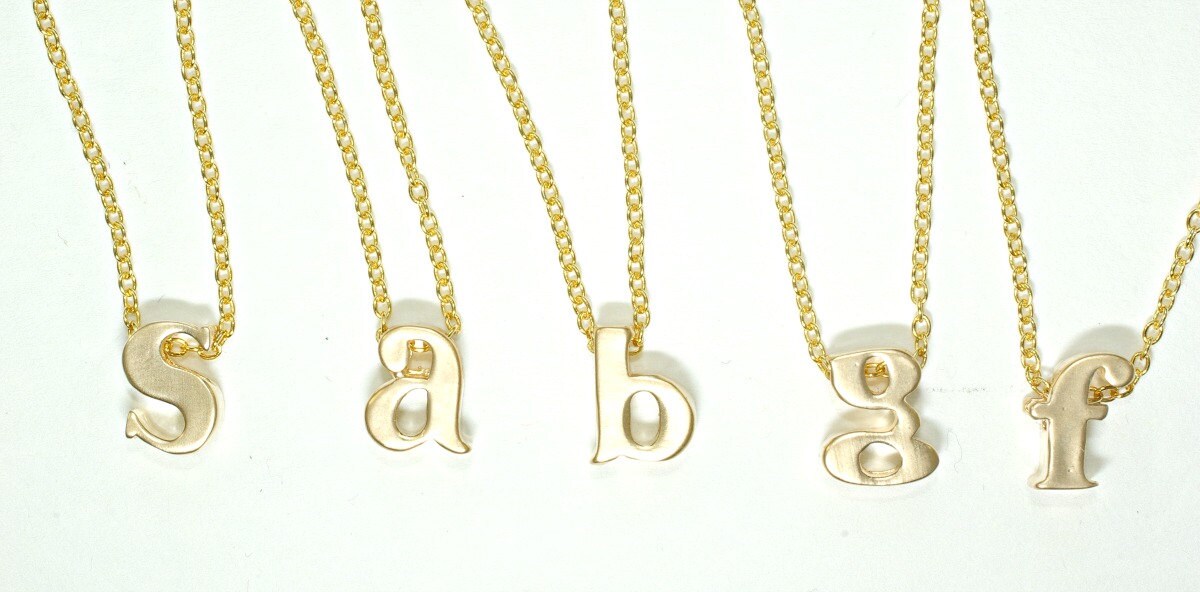 Initial Letter Necklace, Gold Letter Necklace, Personalized Gold