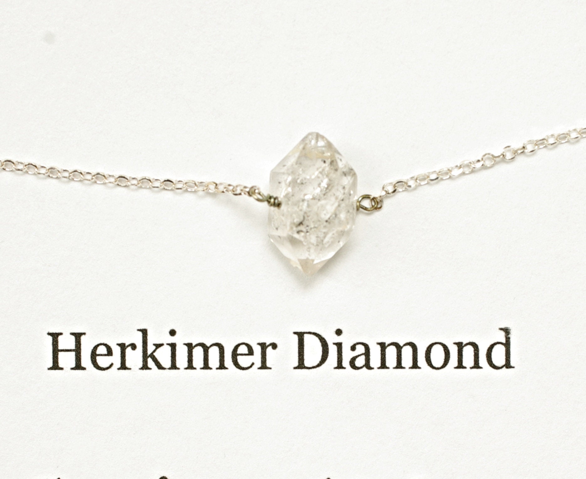 Herkimer Diamond Pendant Set In Sterling Silver