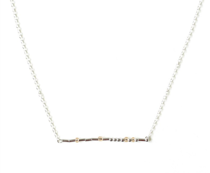 Secret Message Necklace Sterling Silver Morse Code Mother Necklace Mothers Day Gift in Morse Code Morse Code Necklace