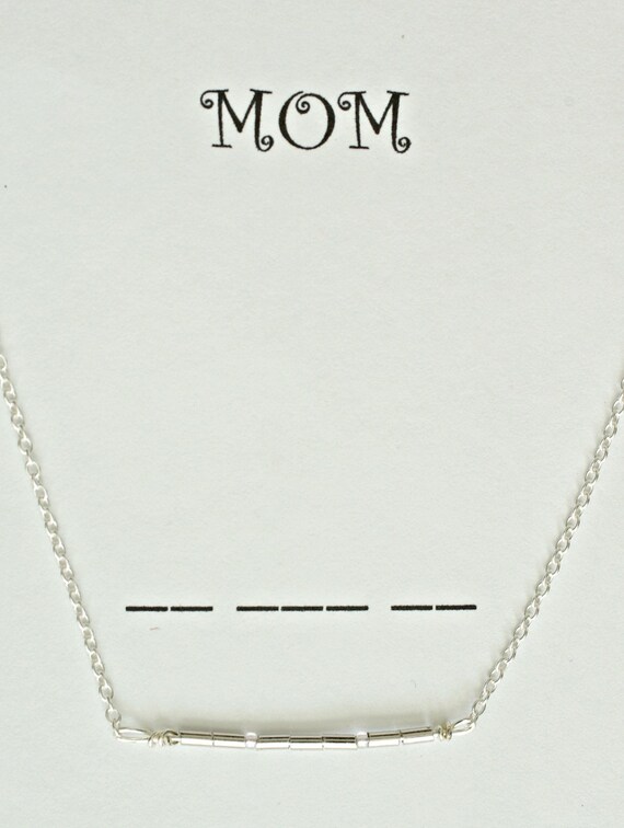 morse code mother necklace