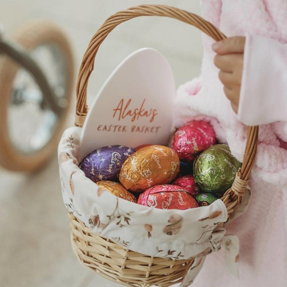 Plaques d'oeufs de Pâques - Plaque en Bois Nom Faite sur Mesure Fait Personnalisé Personnalisé