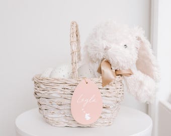 Easter Egg Tags Pastel - Acrylic Custom Easter Gifts - personalised easter gift tag personalised custom easter egg, easter basket decoration