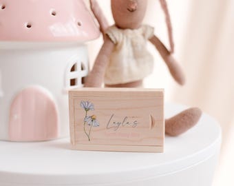 Personalised Tooth Fairy Box – Engraved Wooden Keepsake for Kids, Custom Name Tooth Holder, Child Gift Idea, Tooth Fairy, Lost tooth