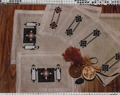Amish Pioneer, Desings for Table Runner, Placemats, Tablecloths, Marilyn Leavitt Imblum Pattern, Vintage Cross Stitch Chart, Amish Women