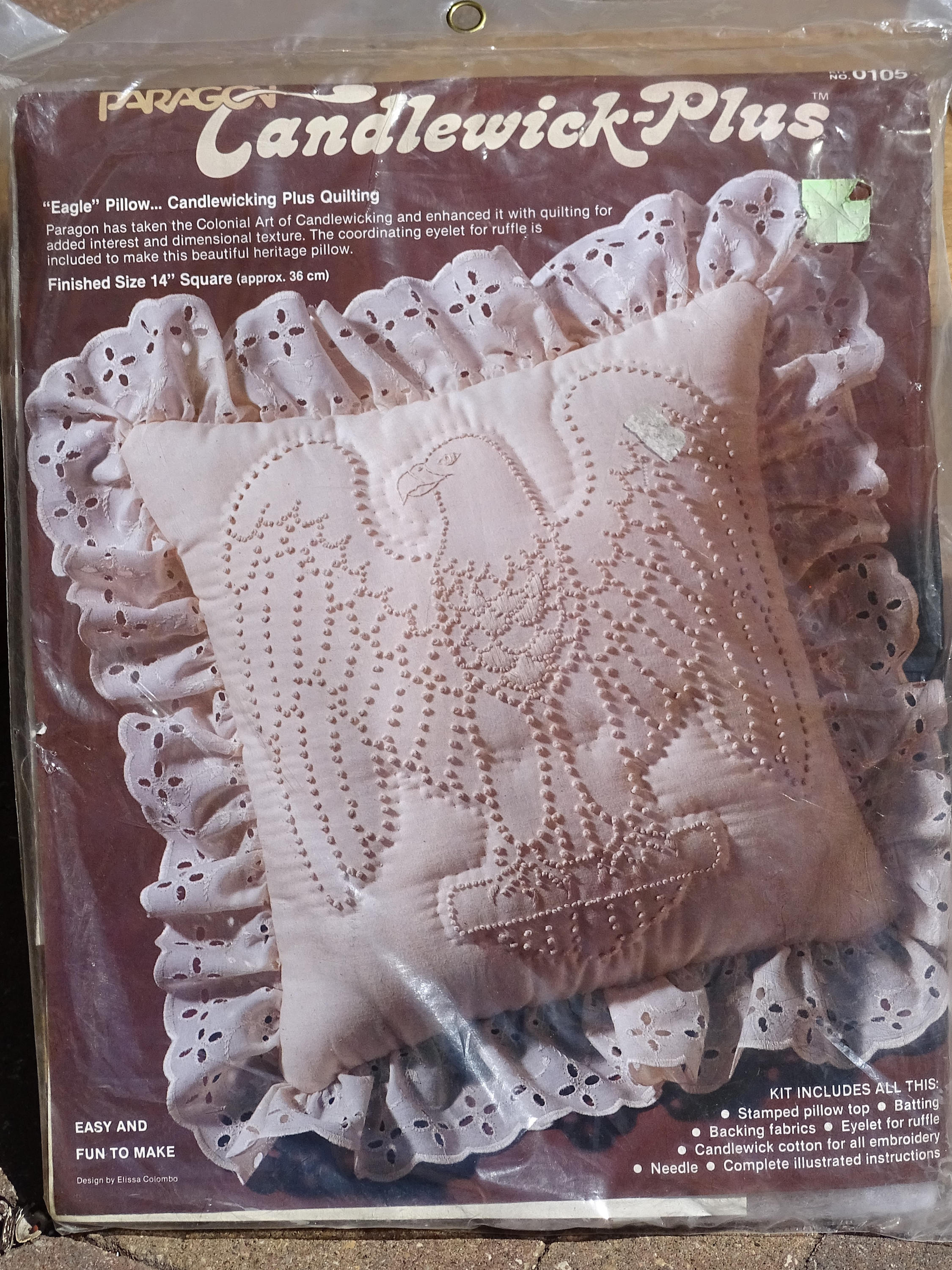 Candlewicking Kit Eagle Pillow Paragon Candlewick Plus Kit Etsy