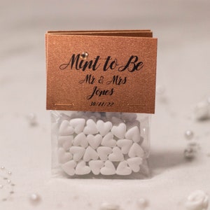 Personalised Wedding Favour Sweets - Mint To Be - Individually Wrapped Mints