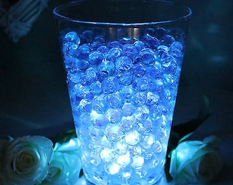 Wedding Table Decoration Top Table Centrepiece LED Light with Aqua Vase Crystals