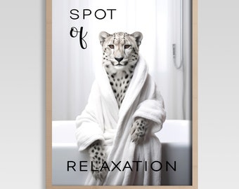 Bathroom Prints Animal  | Bathroom Art Funny | Digital Download | Funny Art for Home Decor | Neutral Bathroom Decor | Cute Animal Art