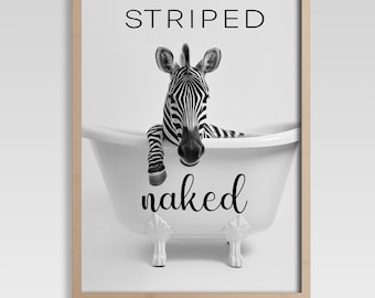 Bathroom Prints Animal  | Bathroom Art Funny | Digital Download | Funny Art for Home Decor | Neutral Bathroom Decor | Cute Animal Art
