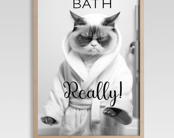 Bathroom Prints Animal  | Bathroom Art Funny | Digital Download | Funny Art for Home Decor | Neutral Bathroom Decor | Cute Animal Art