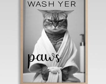 Bathroom Prints Animal | Bath Wall Art | Bathroom Animal Prints | Bathroom Art Funny | Digital Download | Funny Art for Home Decor