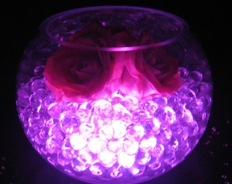 Beautiful Glowing Wedding Table Decorations - LED Light with Vase Crystals