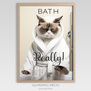 Bathroom Prints Animal  | Bathroom Art Funny | Digital Download | Funny Art for Home Decor | Neutral Bathroom Decor | Cute Animal Art