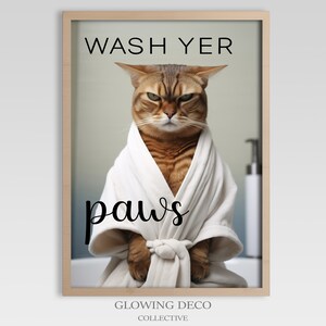 Bathroom Prints Animal  | Bathroom Art Funny | Digital Download | Funny Art for Home Decor | Neutral Bathroom Decor | Cute Animal Art