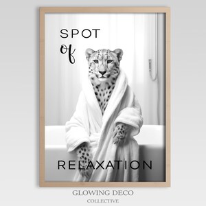 Bathroom Prints Animal  | Bathroom Art Funny | Digital Download | Funny Art for Home Decor | Neutral Bathroom Decor | Cute Animal Art