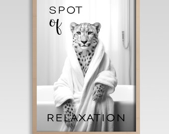 Bathroom Prints Animal  | Bathroom Art Funny | Digital Download | Funny Art for Home Decor | Neutral Bathroom Decor | Cute Animal Art
