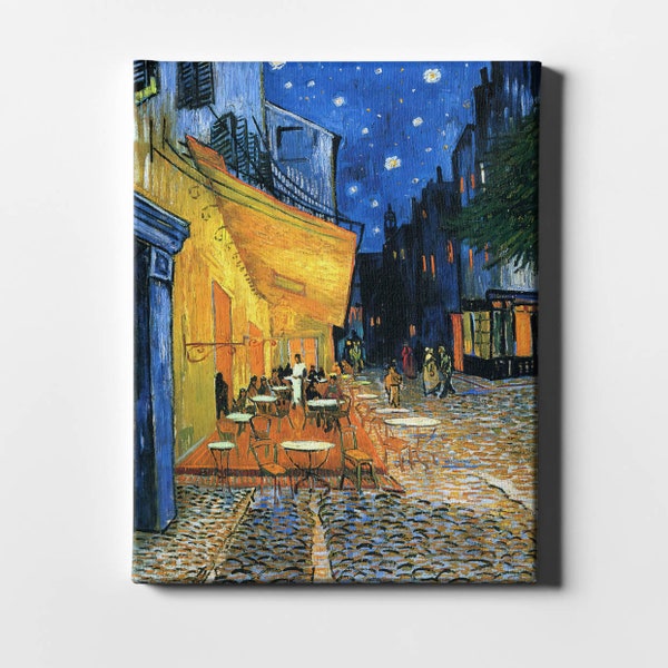 Vincent Van Gogh - The Cafe Terrace on the Place de Forum in Arles at Night, 1888 / Canvas Print