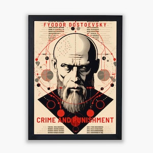 Crime and Punishment - Fyodor Dostoevsky - Classic Literature Wall Art - Poster/Print - Home Decor - Unique Gift