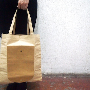 Lavable papier Origami sac cabas pliable marché sac sac à main plier sac à bandoulière pour ordinateur portable sac sac à main fichier dossier sac lavable papier Kraft
