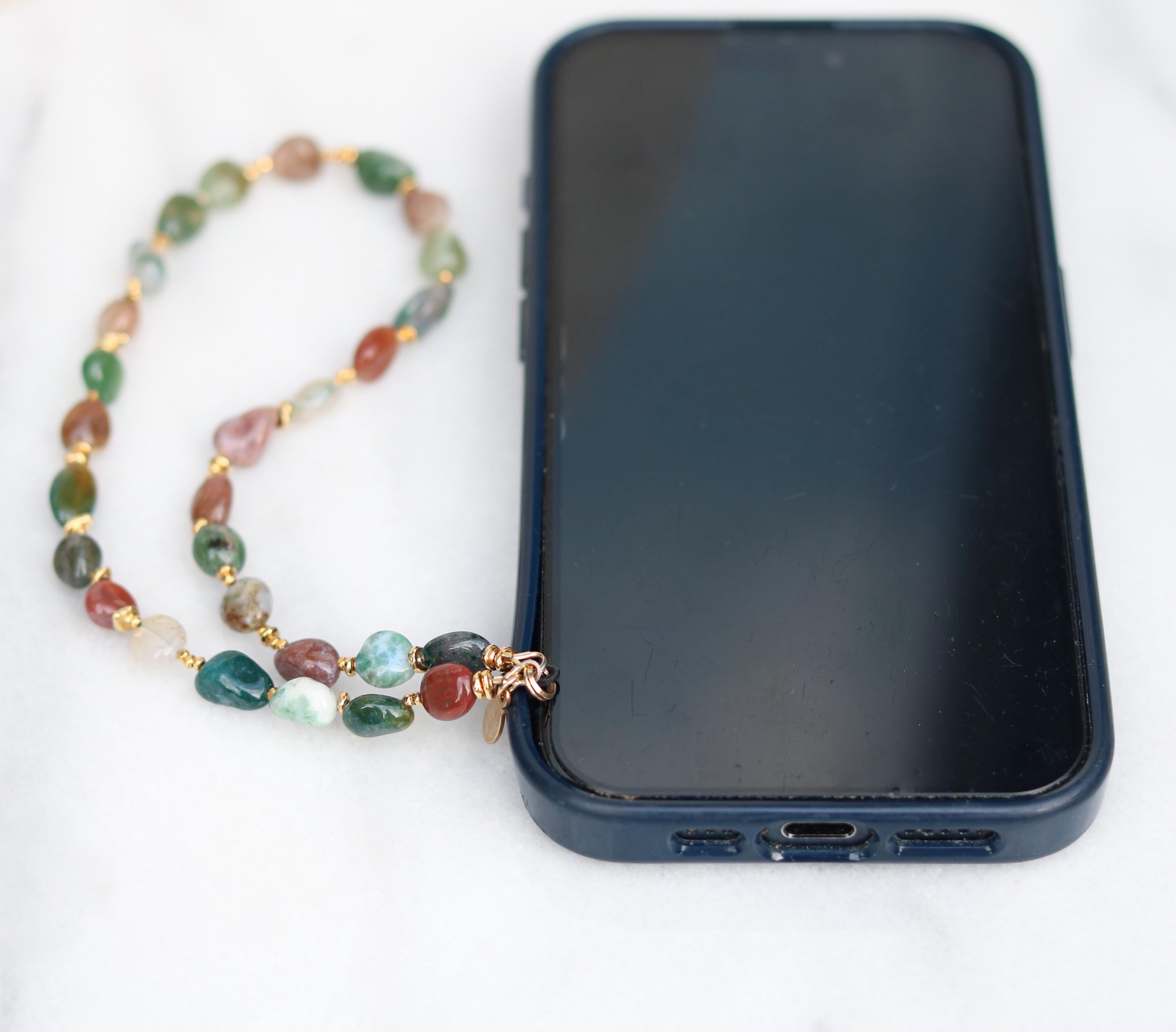 Cordino Per Cellulare Con Perle Bianche - 2 Pezzi, Charms Eleganti Per Telefono E Borse