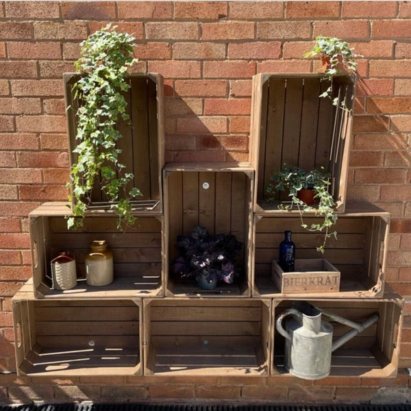 WOODEN APPLE CRATE, Vintage Style, Fruit Crate, Rustic Wooden Crate, applecrates, apple crates uk, Apple box