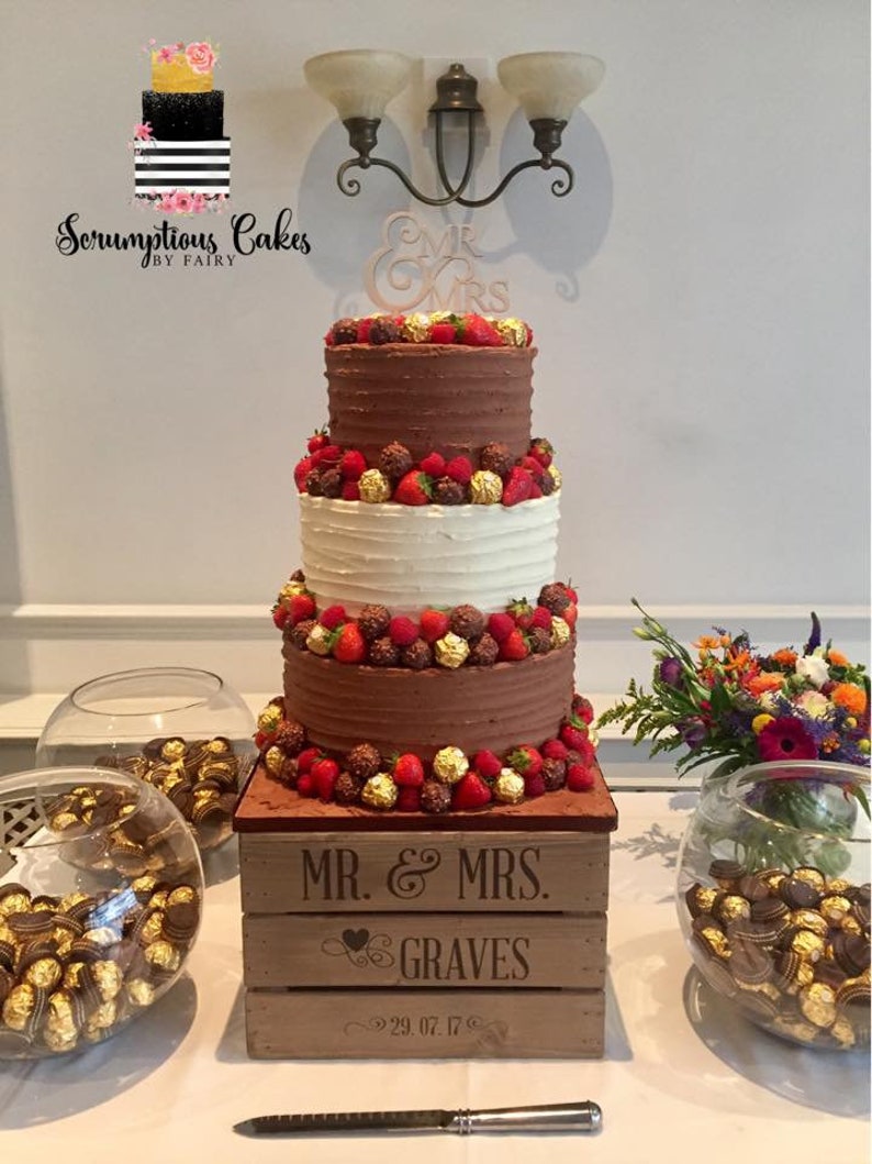 Personalised Rustic Wedding Cake Stand 2 DESIGNS AVAILABLE Etsy UK