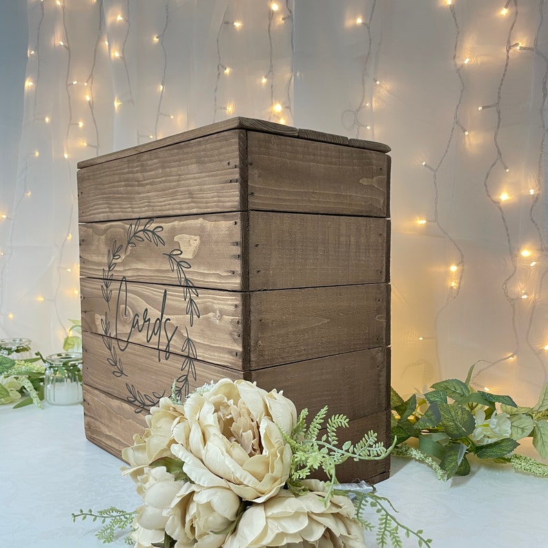 WEDDING POST BOX cards Rustic Wooden Wedding Card Box Etsy UK