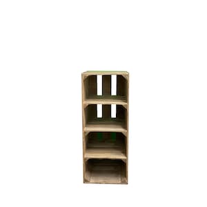 Tall SHOE RACK Various sizes, wooden rustic apple crate shoe rack, narrow and tall shoe storage extra depth image 4