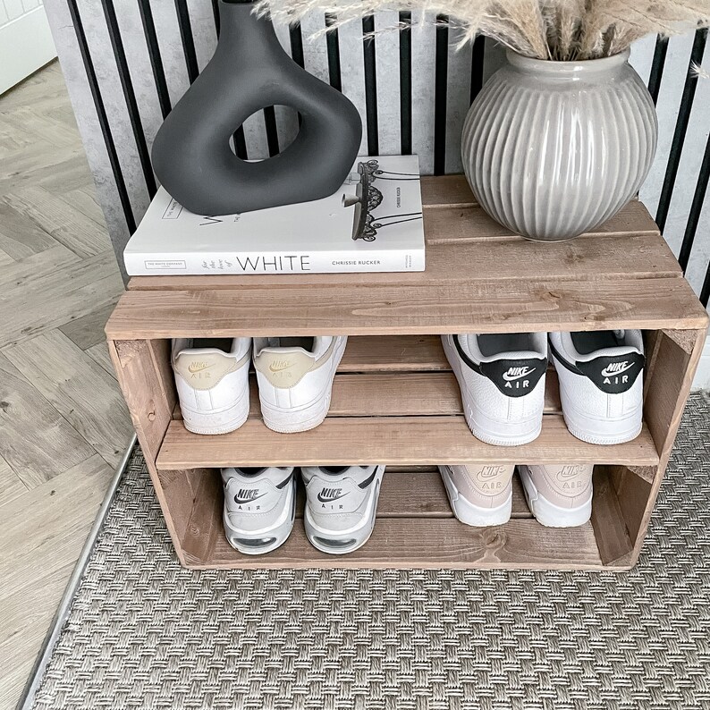 Shoe Rack EXTRA DEPTH Wooden Rustic Handmade Vintage Etsy UK