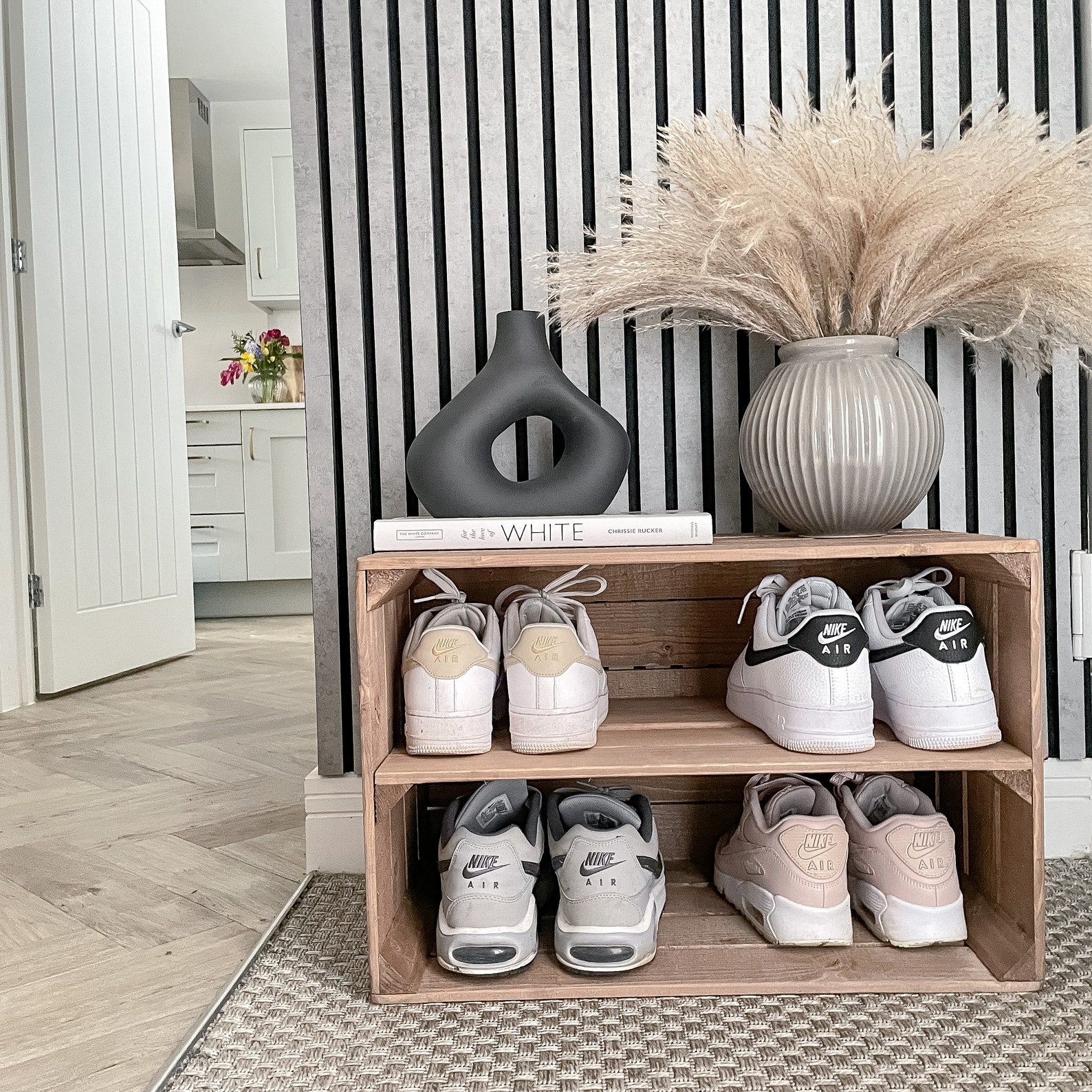 Shoe Rack EXTRA DEPTH Wooden, Rustic, Handmade, Vintage Style, Shoe