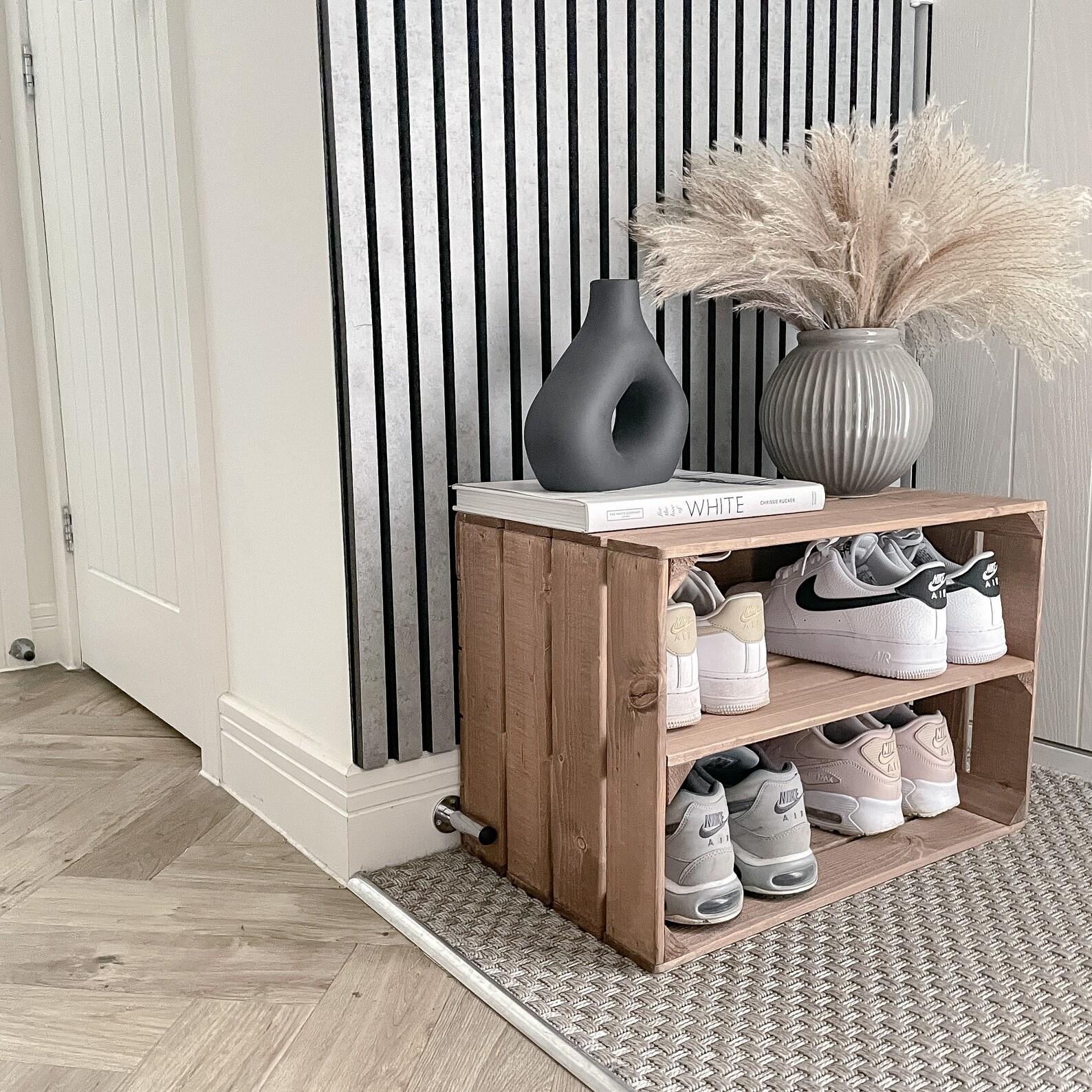 Shoe Rack EXTRA DEPTH Wooden, Rustic, Handmade, Vintage Style, Shoe