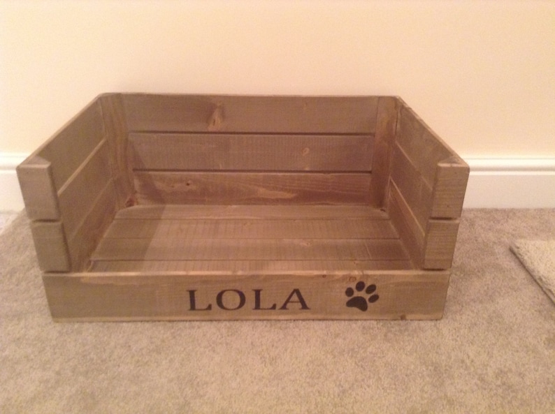 Personalised Dog Bed Wooden Dog Cat Bed Personalized Pet Etsy UK