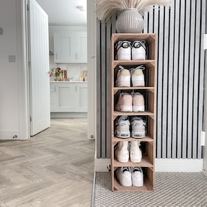 Tall SHOE RACK Various Sizes Wooden Rustic Apple Crate Shoe Rack