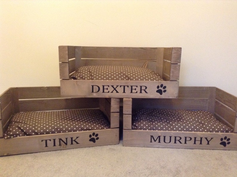 Personalised Dog Bed Wooden Dog Cat Bed Personalized Pet Etsy UK