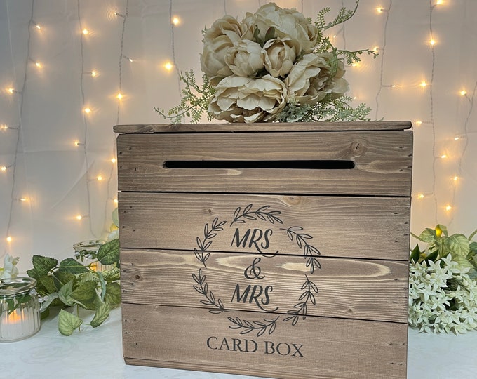 Botanical Card Post Box, Wedding Card Keepsake Box, Wedding Cards Box, Botanical Wedding