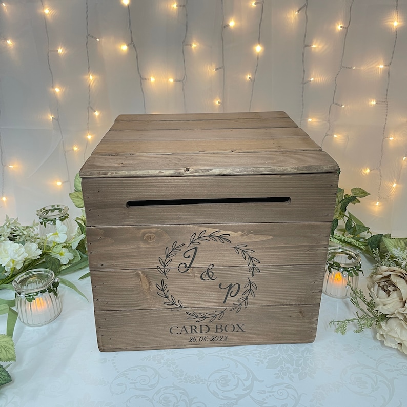 Wedding Card Post Box Personalised With Bride and Grooms Etsy UK
