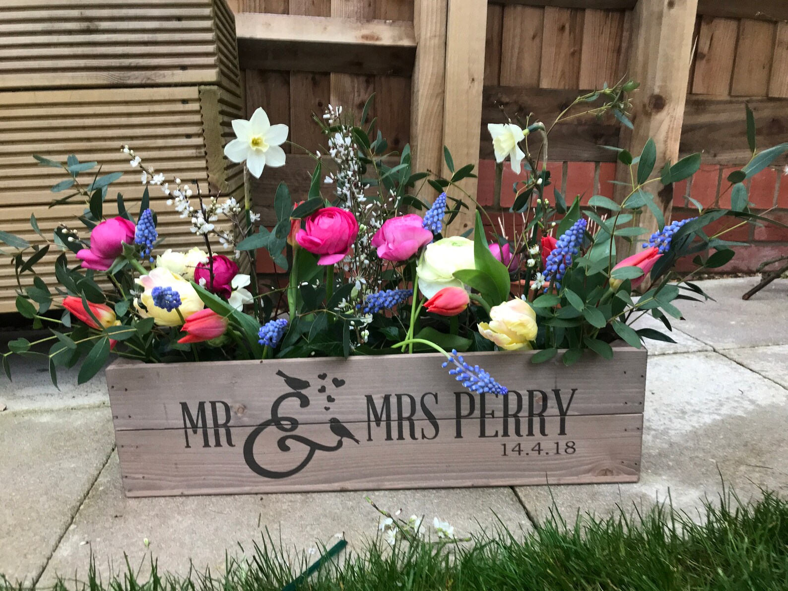 Personalised Wedding Table Centrepiece Rustic Wooden Wedding - Etsy UK