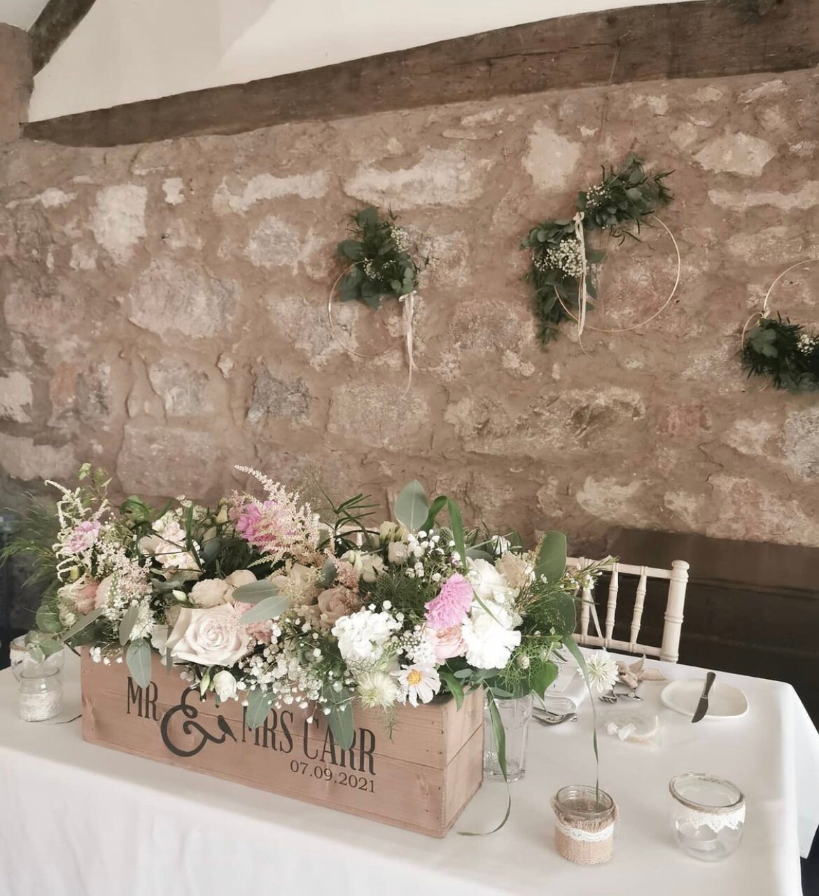 Personalised Wedding Table Centrepiece Rustic Wooden Wedding - Etsy UK