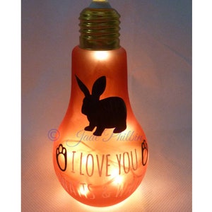 bunny rabbit night light, rabbit bulb, bunny lamp, bunny nursery light, rabbit gift, light up rabbit, light up bunny, bunny Christmas, xmas