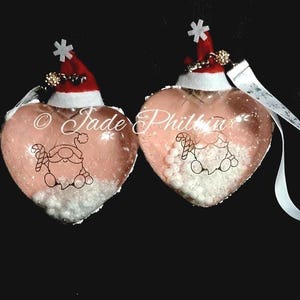 Gonk Bauble,Glass Heart Bauble,Christmas Gonk,Personalised Gonk Bauble,Gonk Tree Decoration,Christmas Tree Decoration,Xmas Gonk,Gonk Lover
