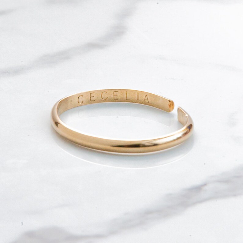 Engraved Gold Baby Bracelet for Girls Baptism Christening Etsy