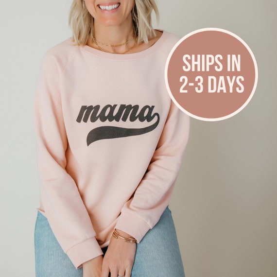 MountainMoverz Mama Crew Neck Women's Sweatshirt, Mama Graphic Crew Pullover Sweatshirt, Mama Shirt, Gift for Mom, Mama Chic Sweatshirt