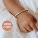 Engraved Gold Baby Bracelet for Girls, Baptism Christening Gift, Personalized Baby Gifts for Girl, Gift for Goddaughter, Engraved Bracelet, 