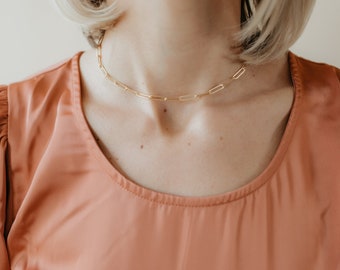 Gold Chain Necklace, Layered Gold Necklace Chain, Dainty Gold Necklace, Statement Gold Necklace, Stella