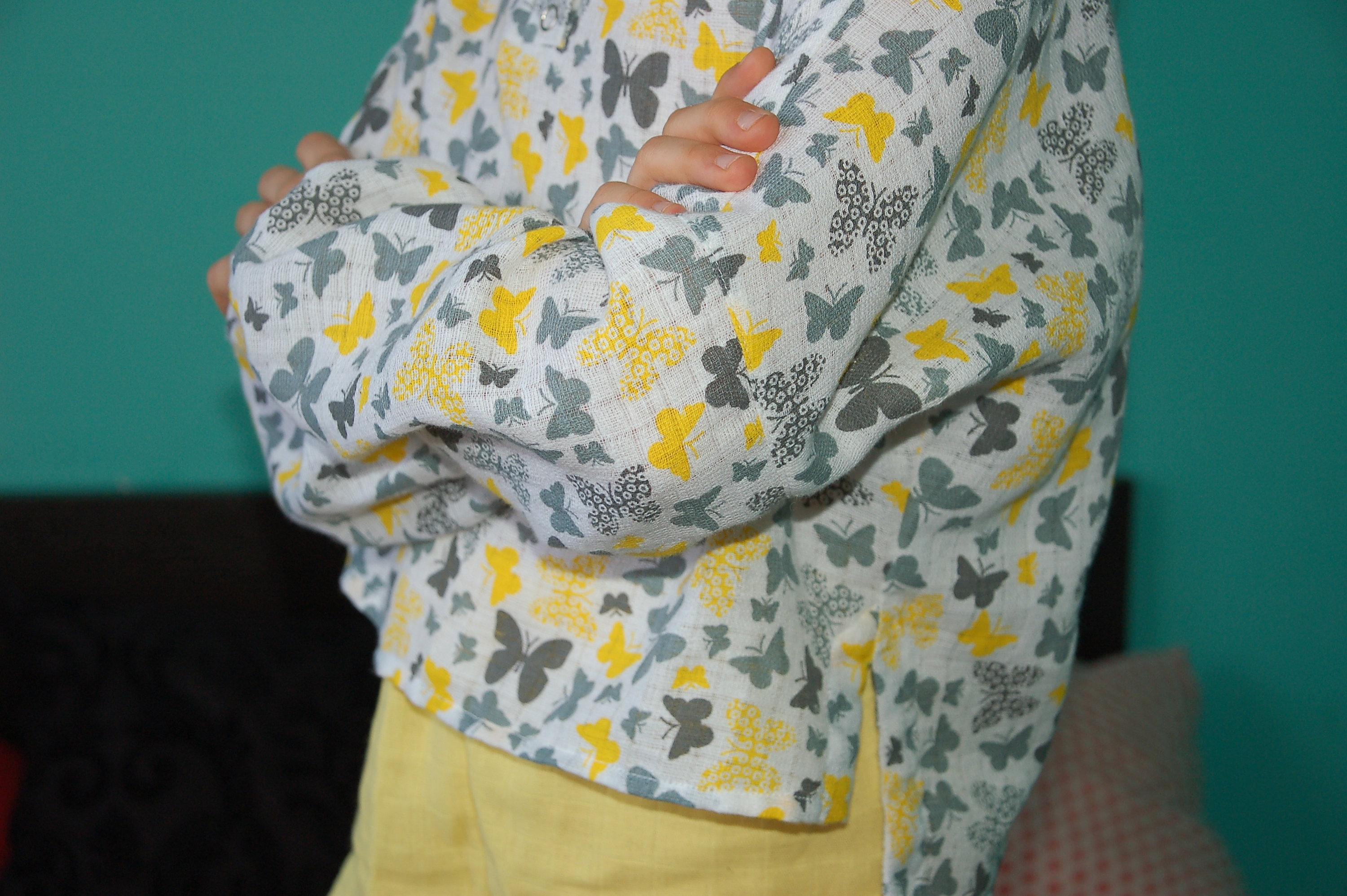 Kids Muslin Clothes set for Summer with butterflies. Girls Etsy