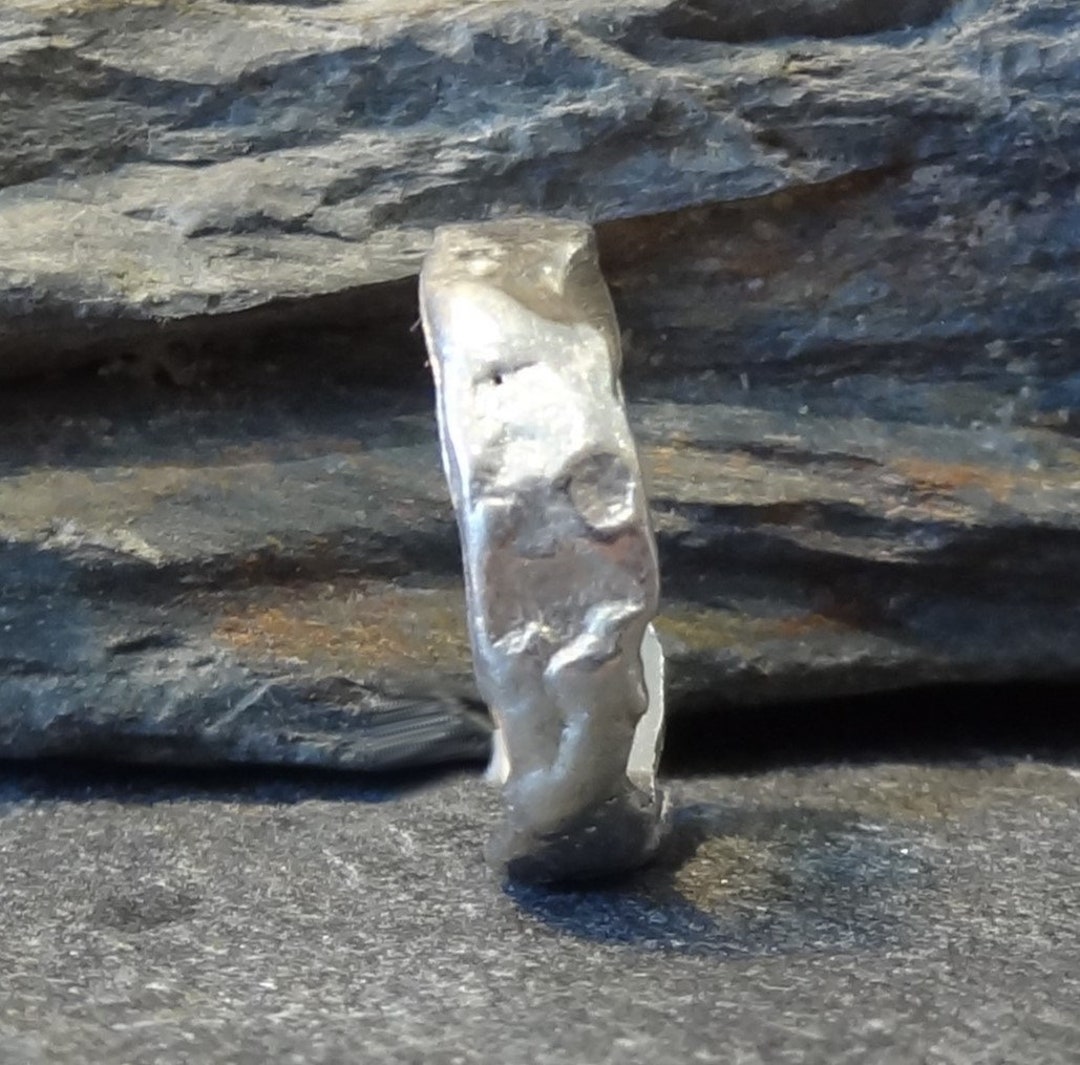 Baracle Sterling Silver or Gold Ring With Deep Reticulation Wedding ...