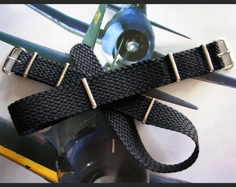 NATO G10 ® Braided Woven Military Ballistic Nylon Smart watch band Pilot strap IW Suisse