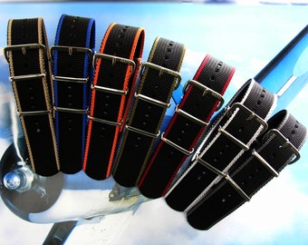 NATO G10 ® EDGE™ Military Heavy Duty woven Ballistic Nylon Smart watch band strap IW Suisse